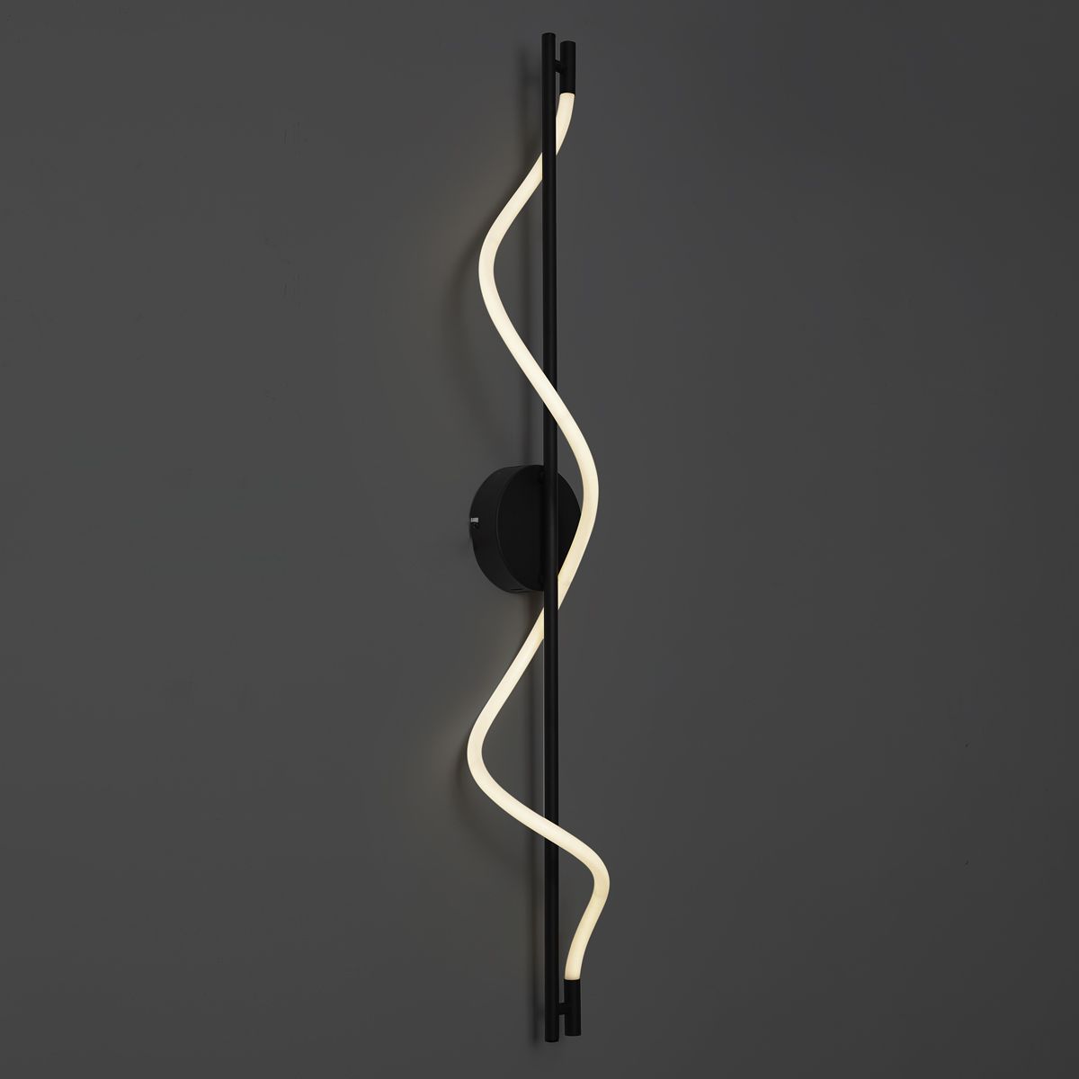 Moderne wandlamp zwart incl. LED 3-staps dimbaar - Twirl