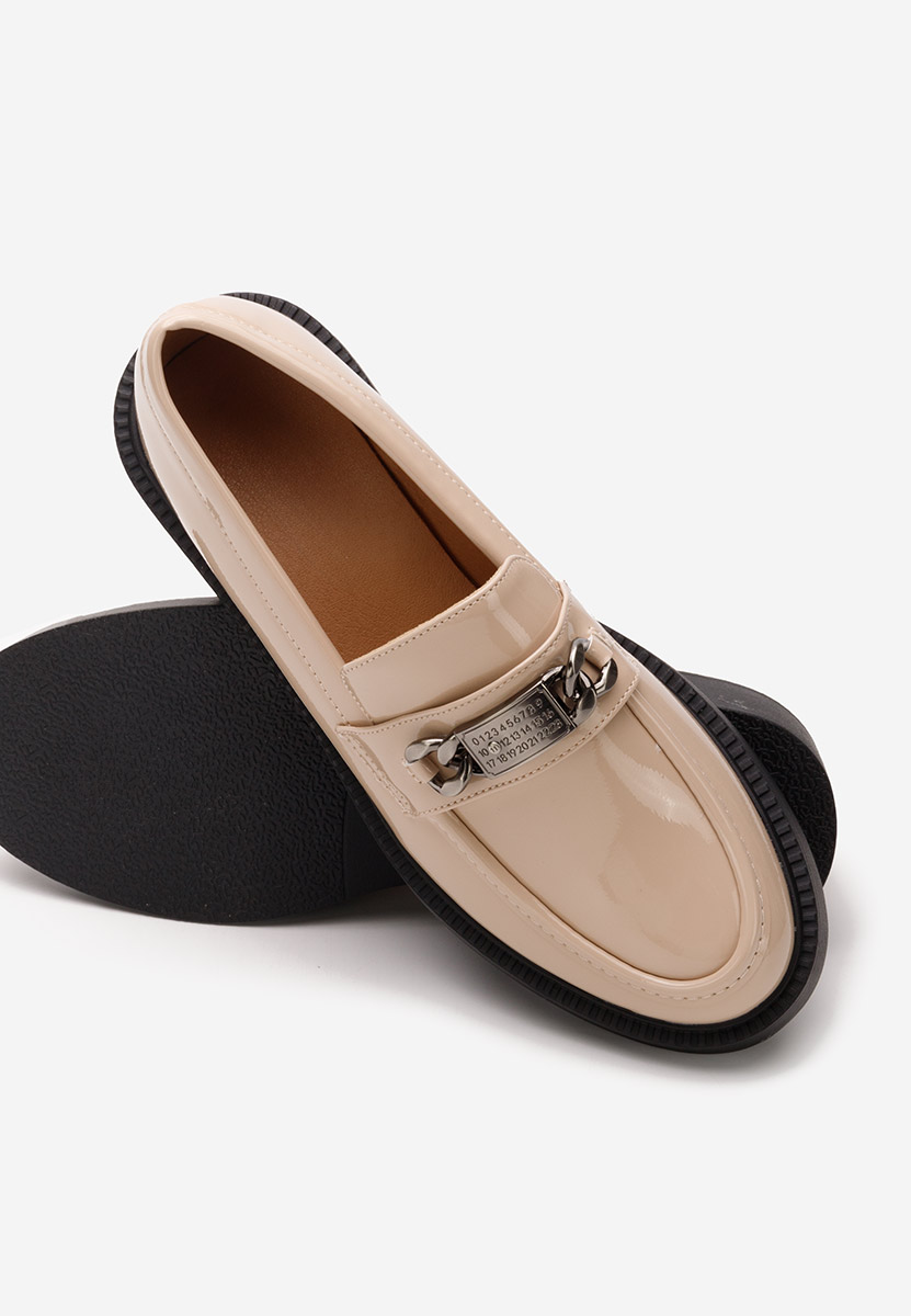 Mocassins à semelle épaisse beige Haruna