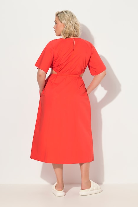 Maxikleid, Cut-Outs, Rundhals, Halbarm