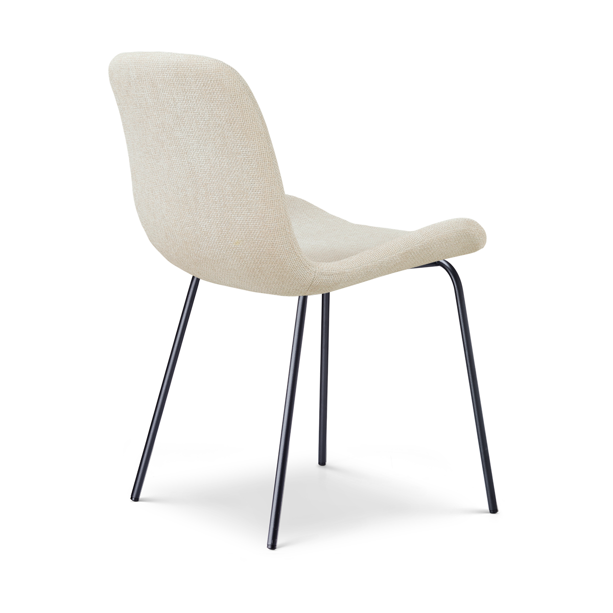 Eetkamerstoel Nora-Fé zwart onderstel cottonbeige
