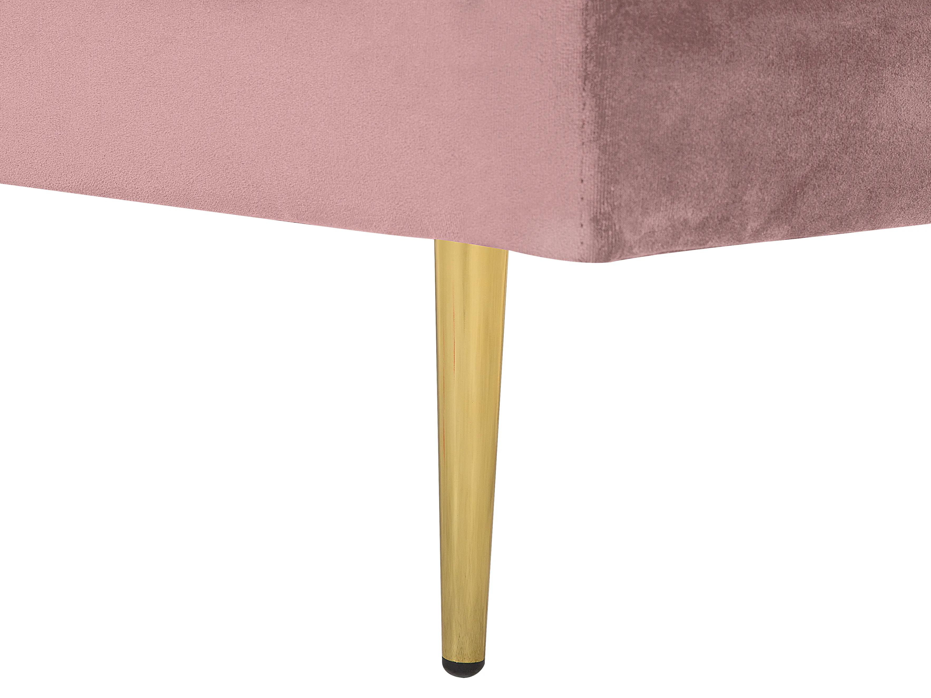 Rechtszijdige chaise longue MIRAMAS Fluweel Roze