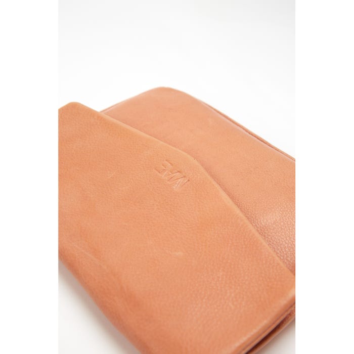 MAE-Lederen schoudertas flap punt - MAE