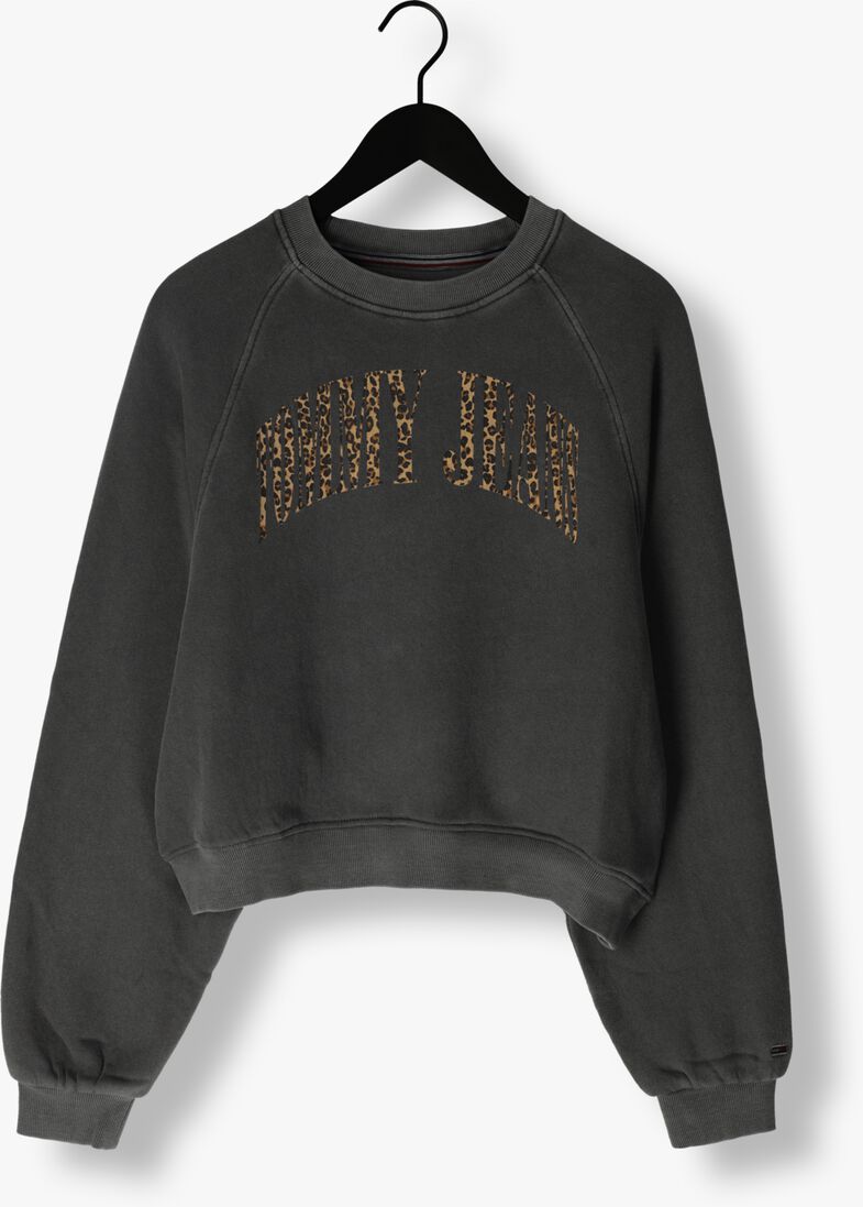 TOMMY JEANS donkergrijze tommy jeans trui tjw rlx leo crew