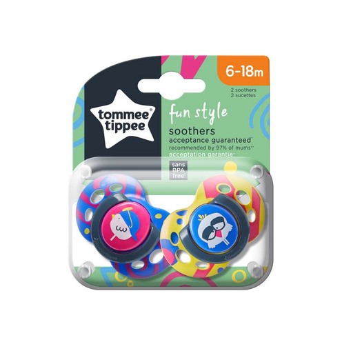 Sucette CTN Fun 6-18m mixte x2 - TOMMEE TIPPEE