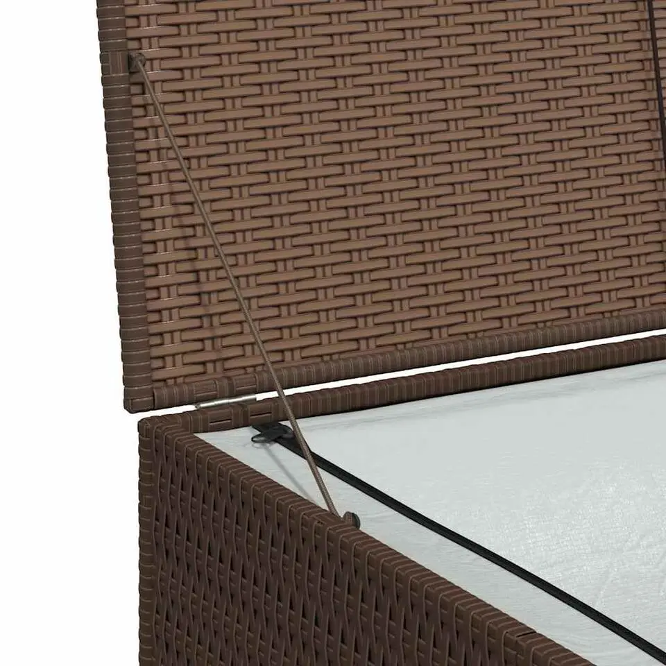 vidaXL - Opbergcontainer Voor Buiten - Bruin - Poly rattan