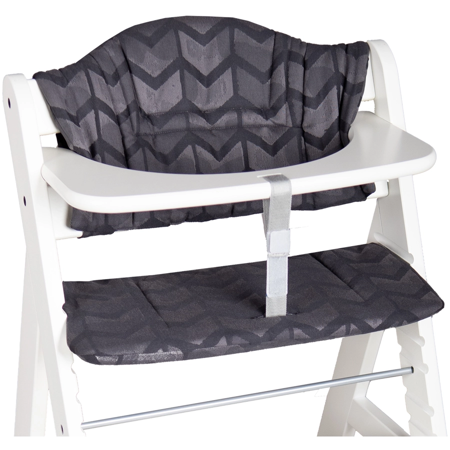 Hoppediz Kinderstuhlpolster Hochstuhl Sitzkissen Set 2-teilig für Hauck Alpha Amsterdam black