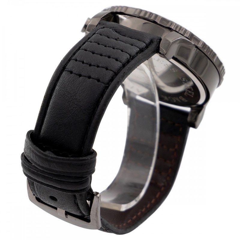 Montre Homme M. JOHN bracelet Cuir Noir