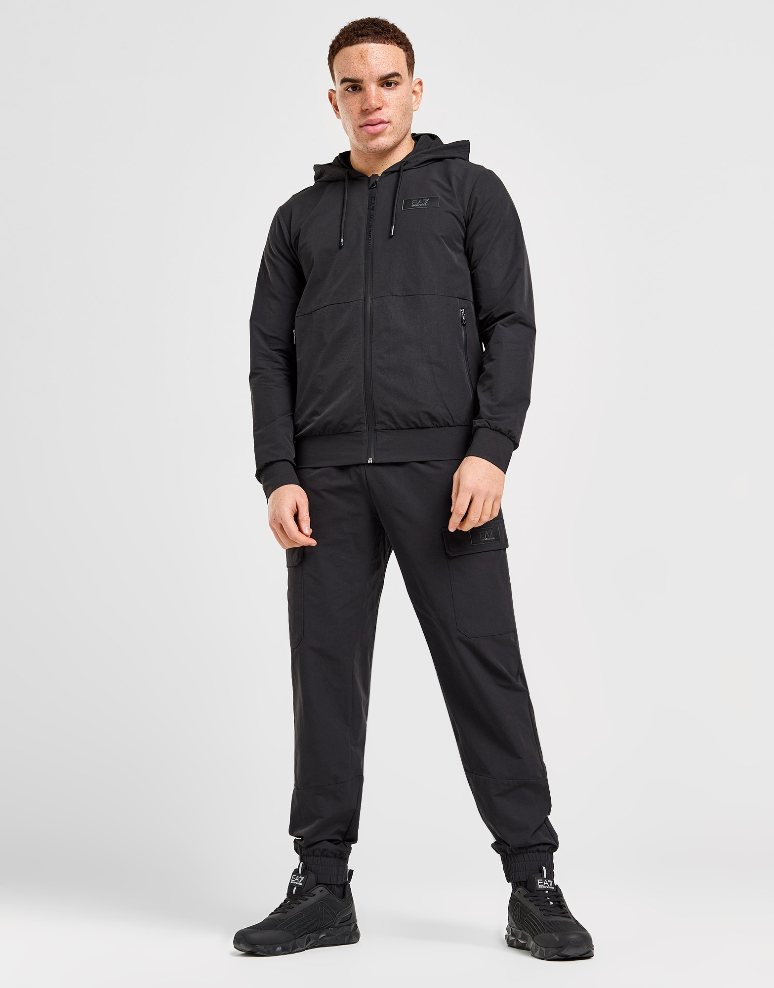 Emporio Armani EA7 Sweat à Capuche Zippé Tech Homme