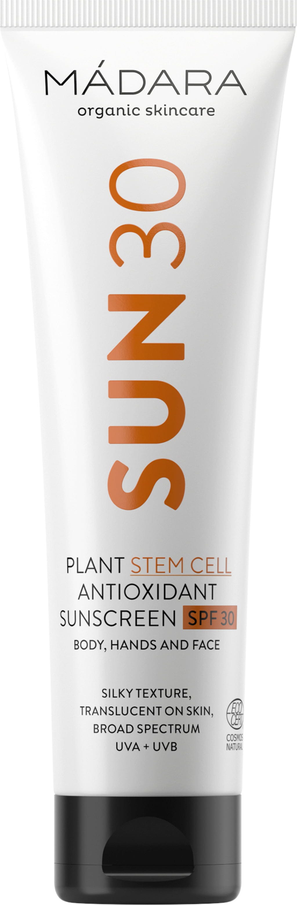 MÁDARA Organic Skincare  Plant Stem Cell Antioxidant Body Sunscreen SPF 30, 100 ml