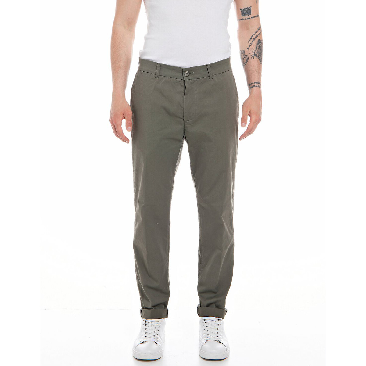 REPLAY<br>Calça chino slim fit Brad