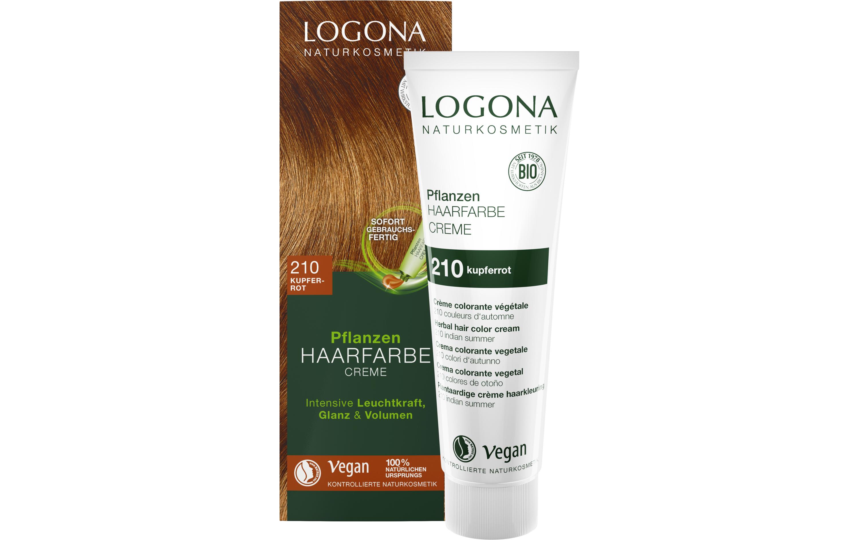 Haarcoloration PHF 210 Kupferrot 150 mlHaarfarbe-Creme natürlichen Ursprungs