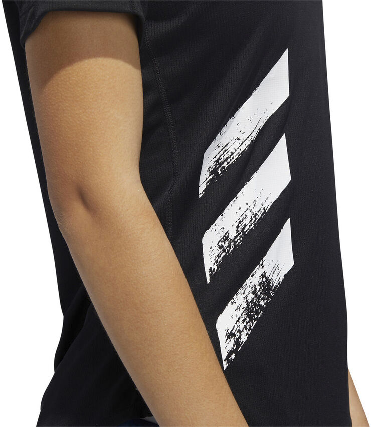 adidas Run It 3-Stripes Fast T-shirt Sort