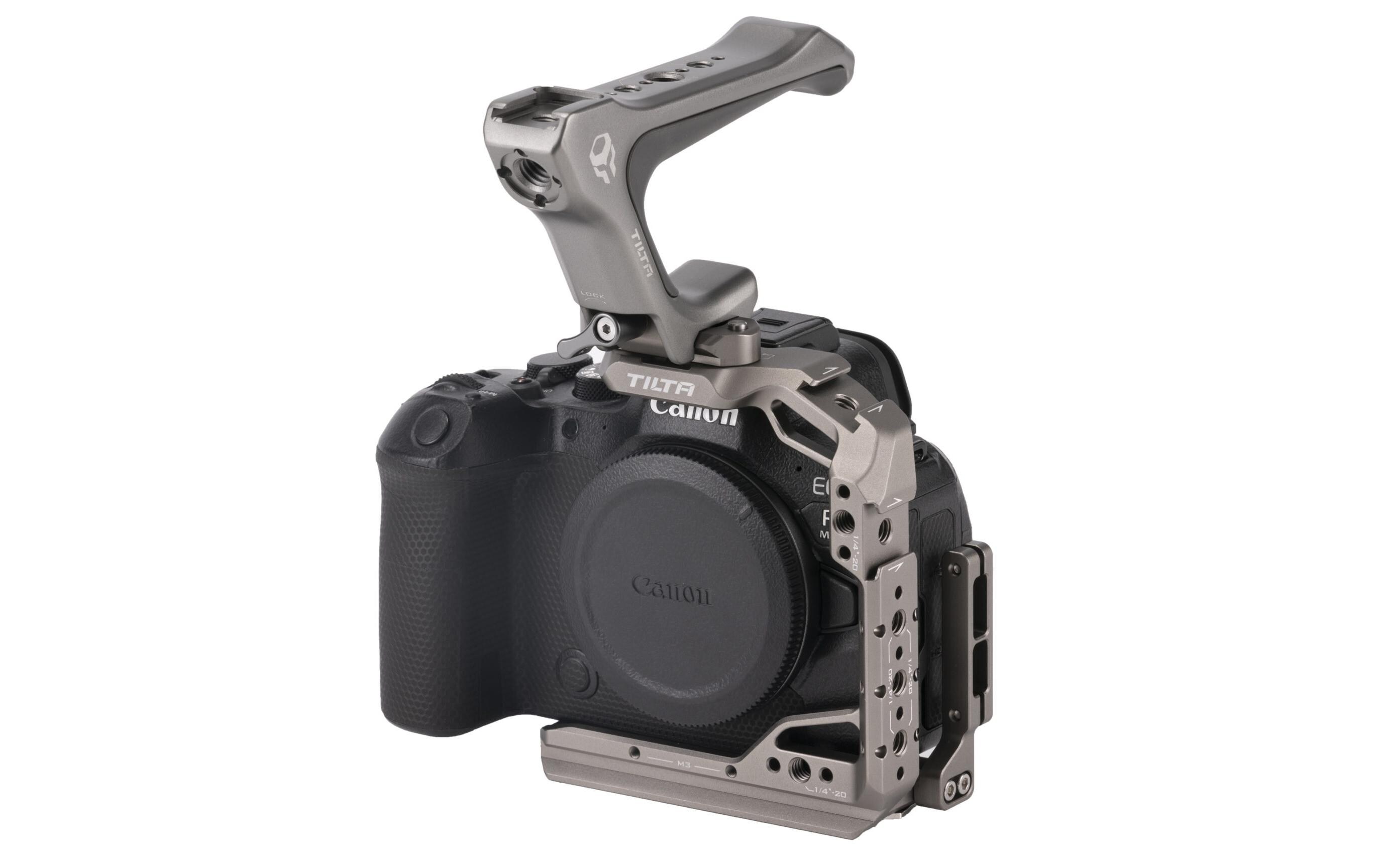 Leichtes Kit für Canon R6 Mark II - Titanium GrayBietet zusätzlichen Schutz für das Kameragehäuse und mehrere Befestigungspunkte für Zubehör