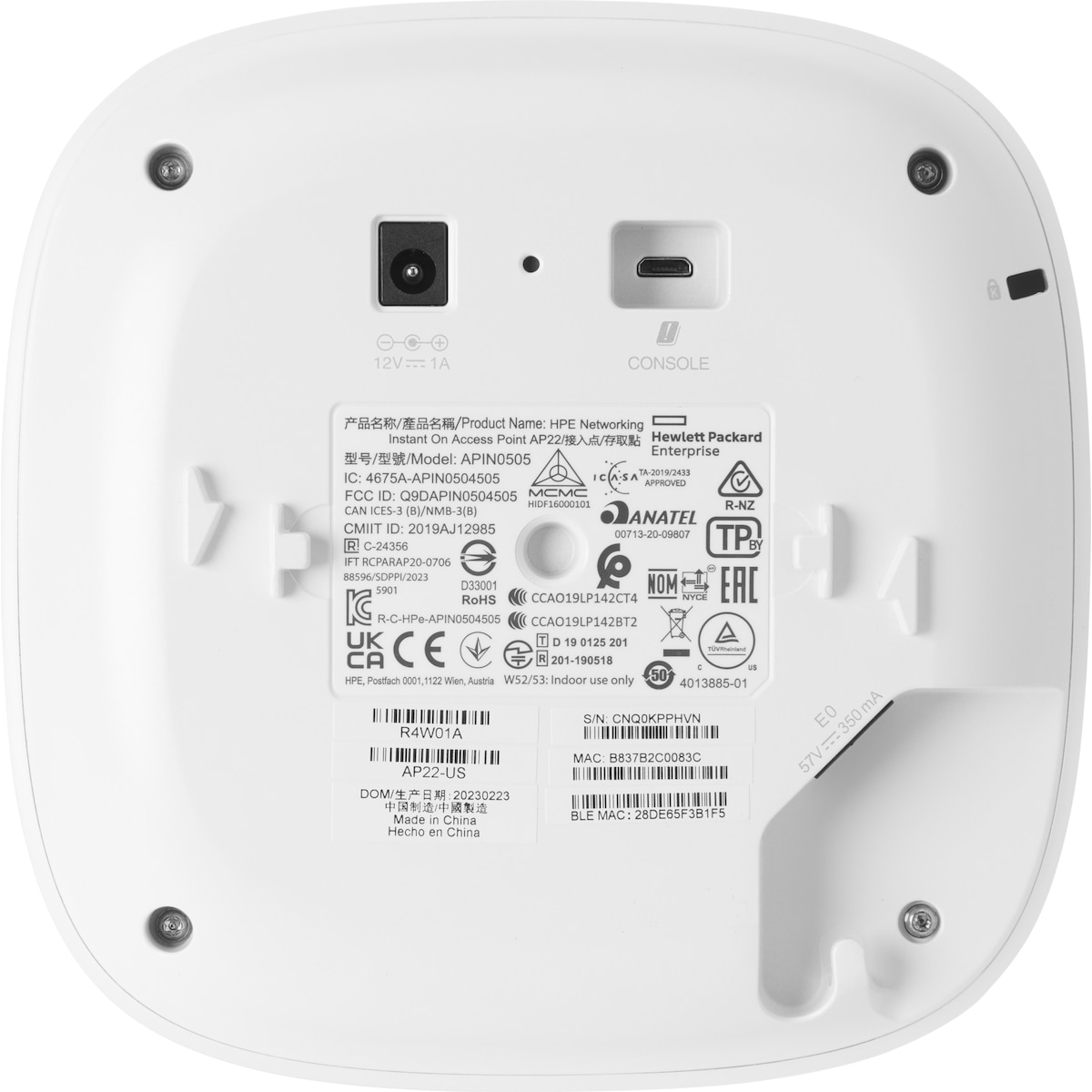 HPE Networking Instant On AP22 (RW) tilgangspunkt