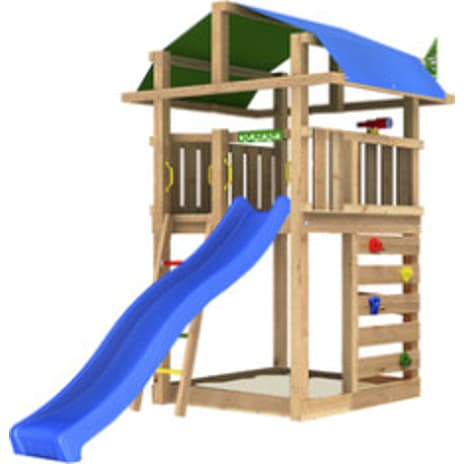 Jungle Gym Fort 2.1 legetårn inkl. blå rutsjebane