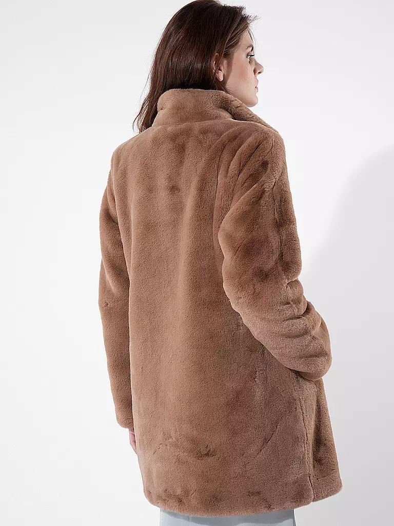 RINO&PELLE Mantel in Felloptik NONNA camel