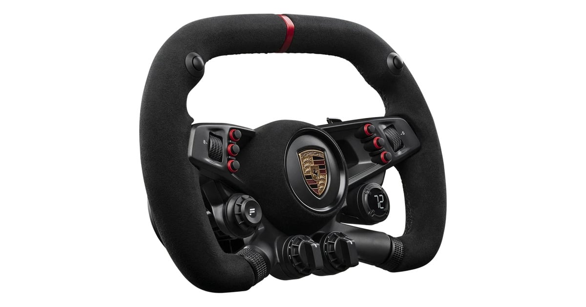 FanatecCSL Elite Porsche Vision GT stuur add-on  (Zwart/rood, Pc, PS5 Ready, PS4 Ready)