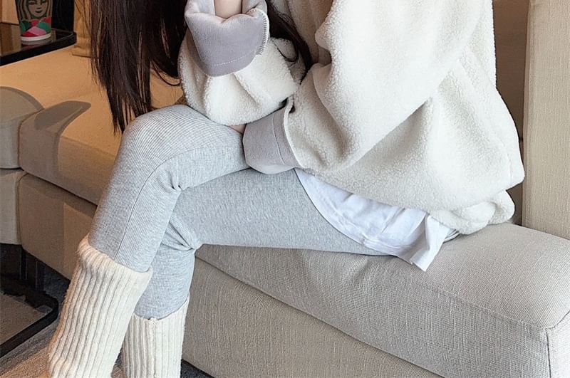 Sofaerie - Sweatshirt met ronde hals en effen fleece / effen legging
