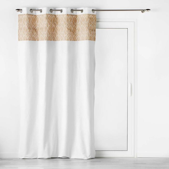 RIDEAU OEILLETS 140X240CM KALINDA BLANC