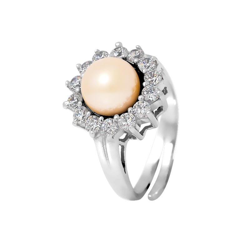 Bague jonc - Perle de culture d'eau douce - Argent 925