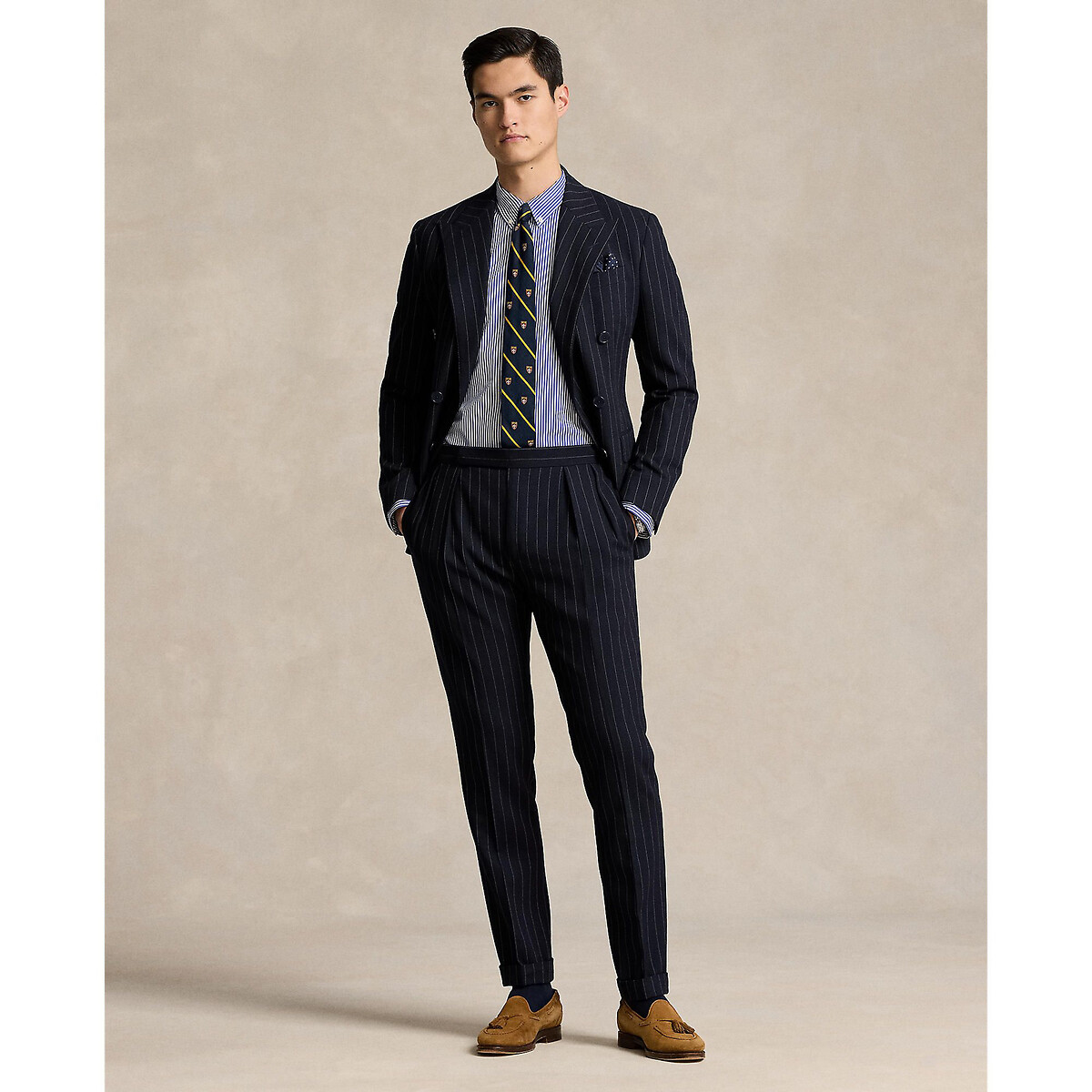 POLO RALPH LAUREN<br>Camisa ajustada em popeline elástica