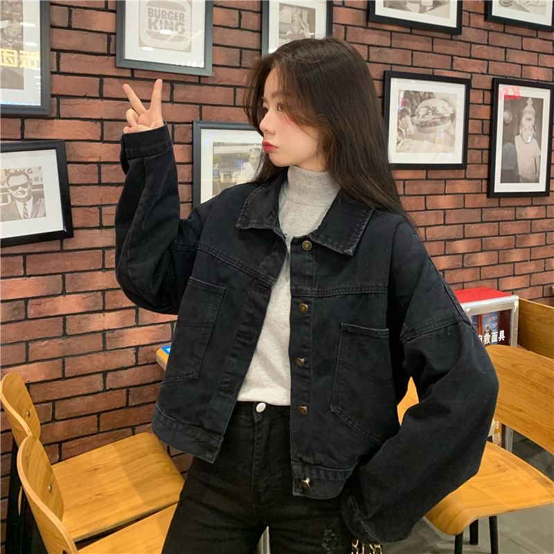 Miss Kekeli - Oversized cropped denim jack
