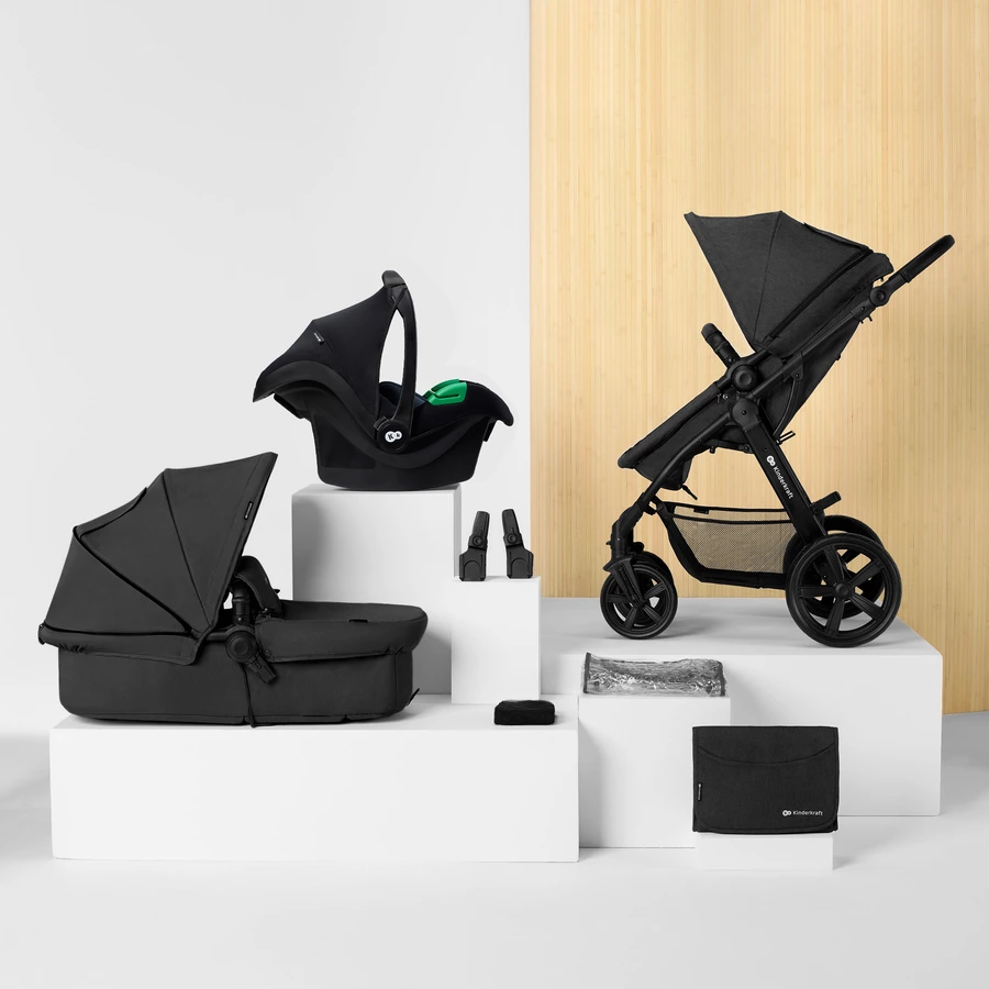 Kinderkraft Kinderwagen Moov CT 3 in 1 Mink Pro Black
