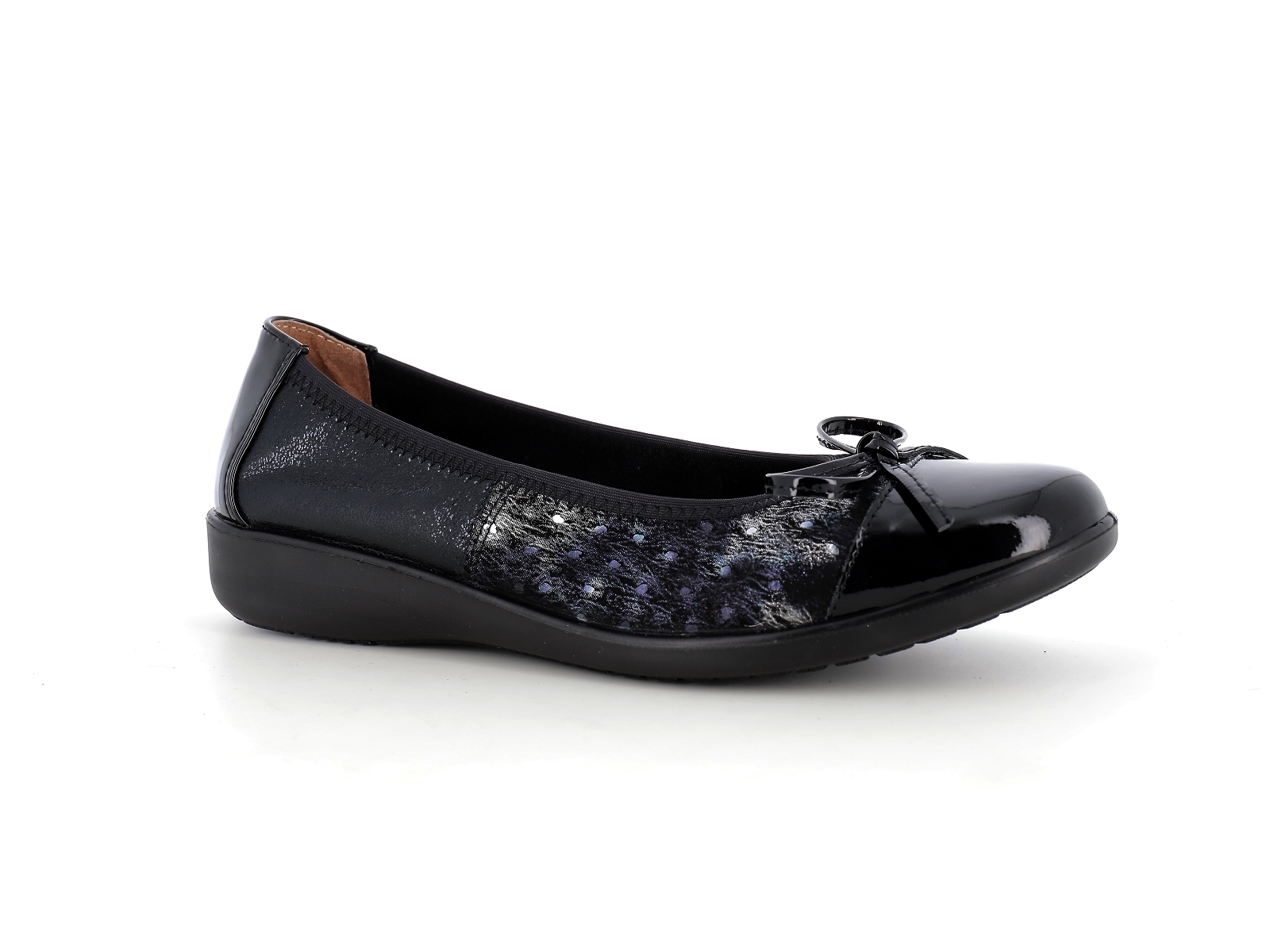 Inea-RANA Cuir Noir Argent