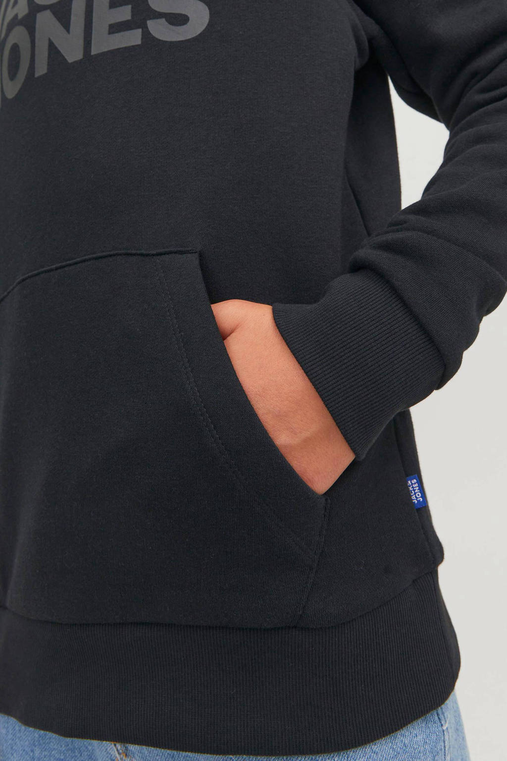 JACK & JONES hoodie JJECORP met logo zwart