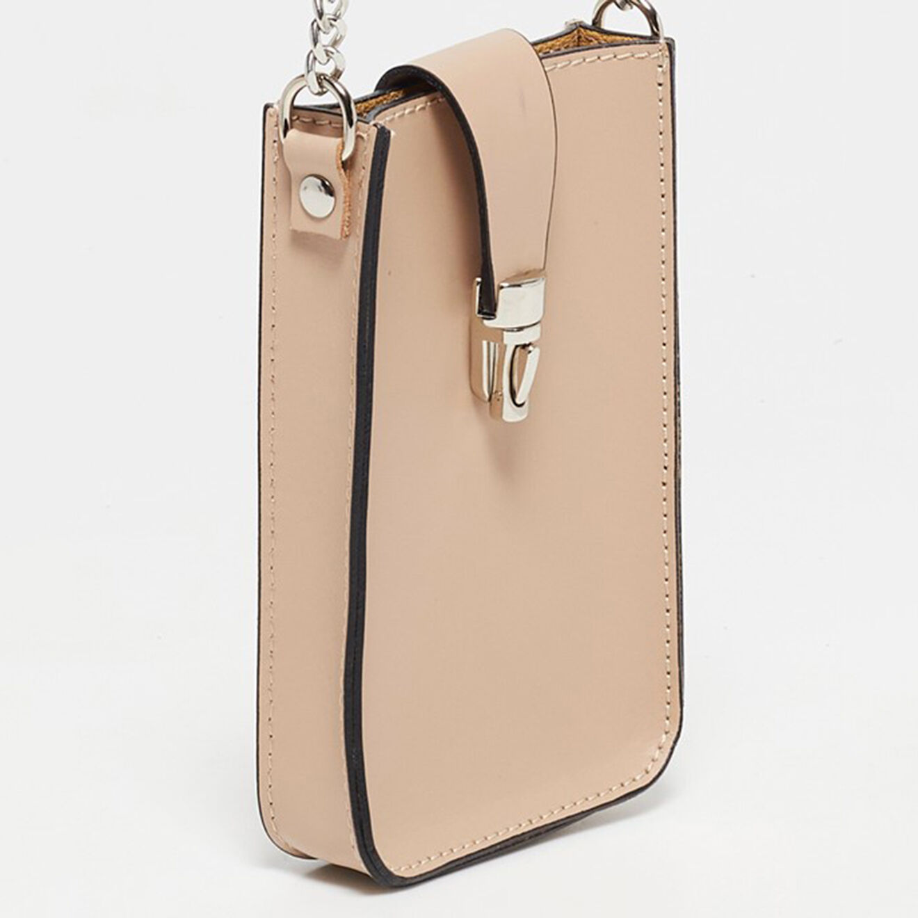 Christian Laurier Pochette téléphone en Cuir Taylor beige - 16x11.5x2.5 cm