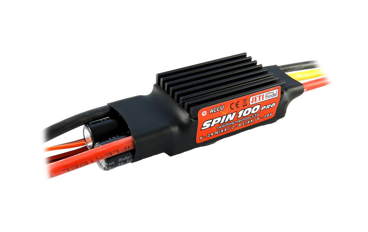 Brushless Regler SPIN 100 Pro 100A, 2-8S, S-BEC<br>Vielseitiger ESC für Flugmodelle