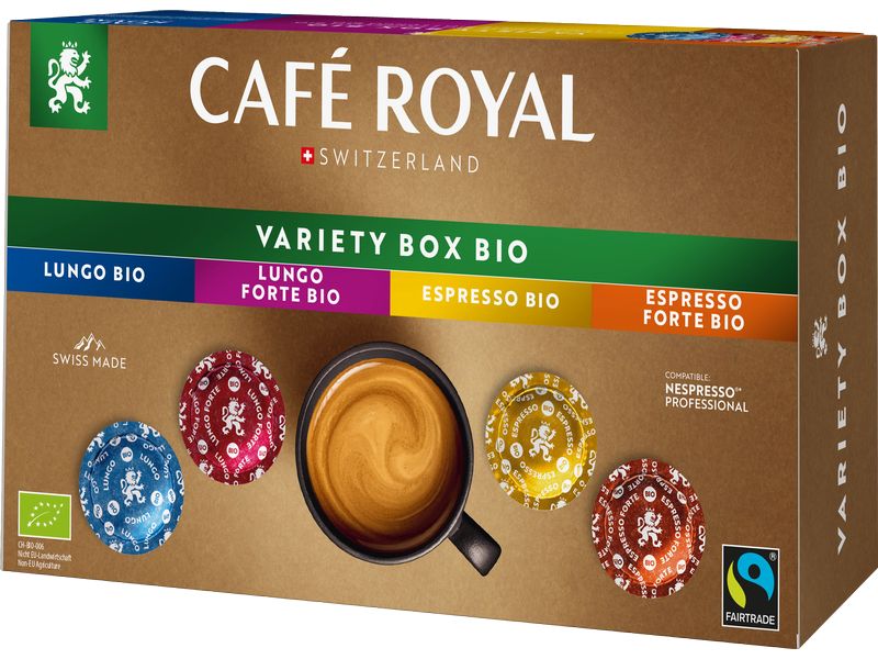 Café Royal Professional Pads Variety Box Bio-Fairtrade 40 S Hochwertige Kollektion mit Nespresso Professional Pads