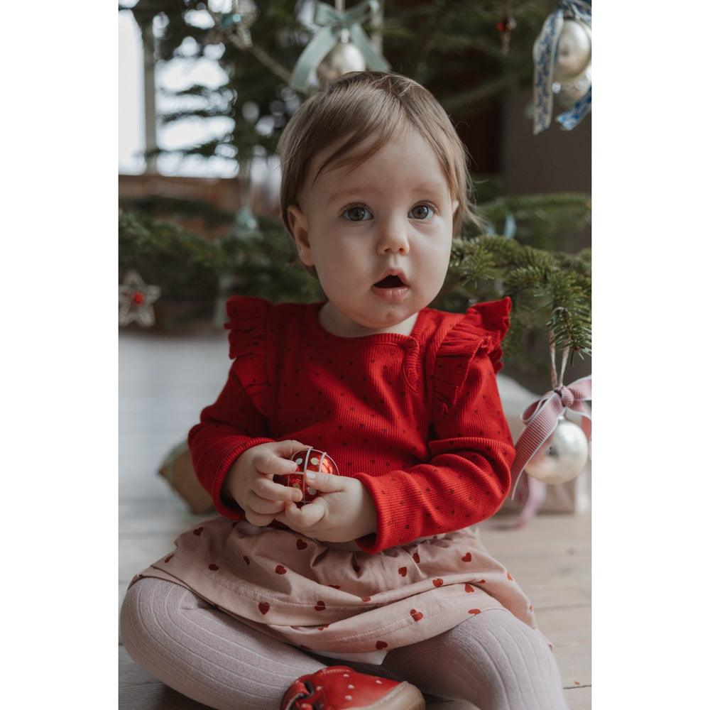Køb Petit Piao Jet Red/Biking Red Body L/S Flæse Modal Heart