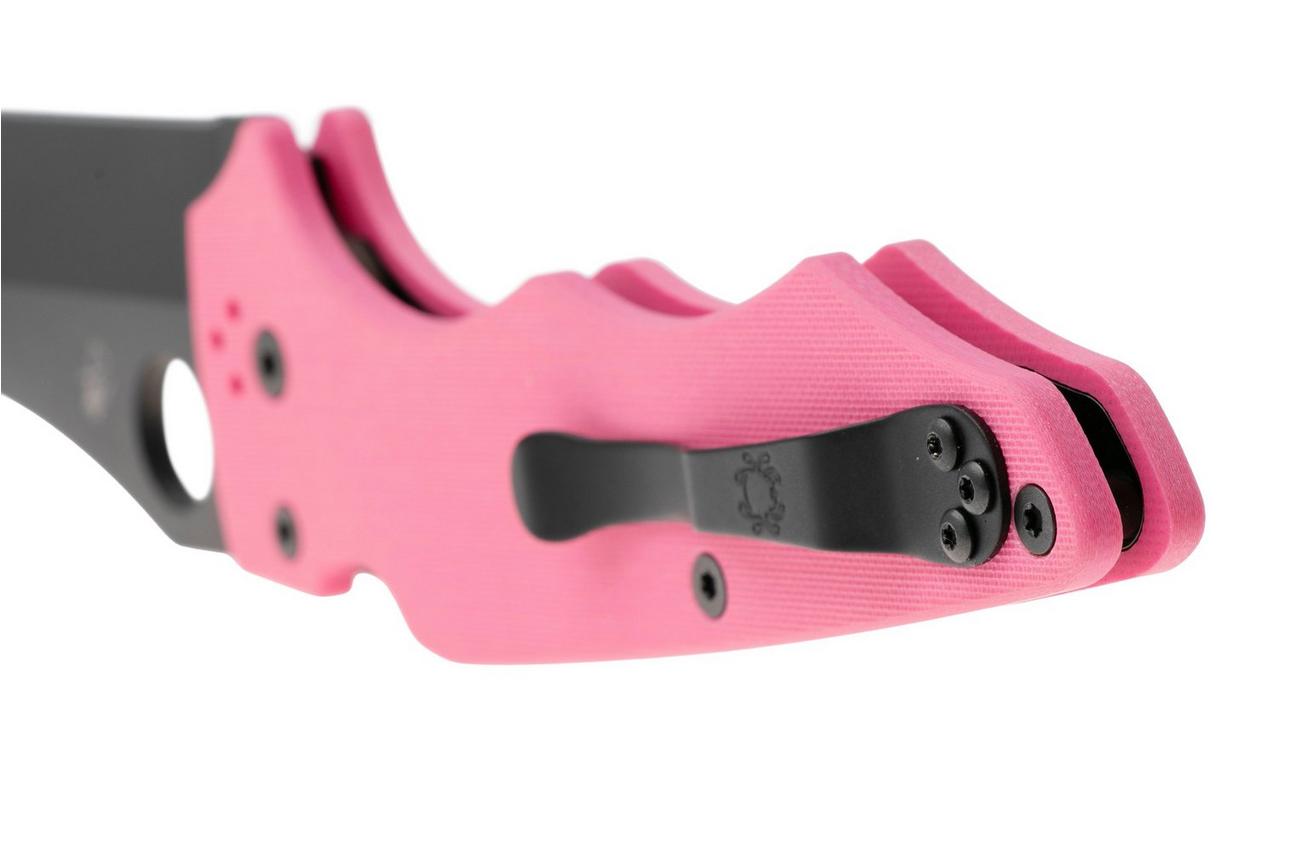Spyderco YoJumbo Black DLC CPM S30V C253GPNBKP Pink G10, Sprint Run zakmes, Michael Janich design