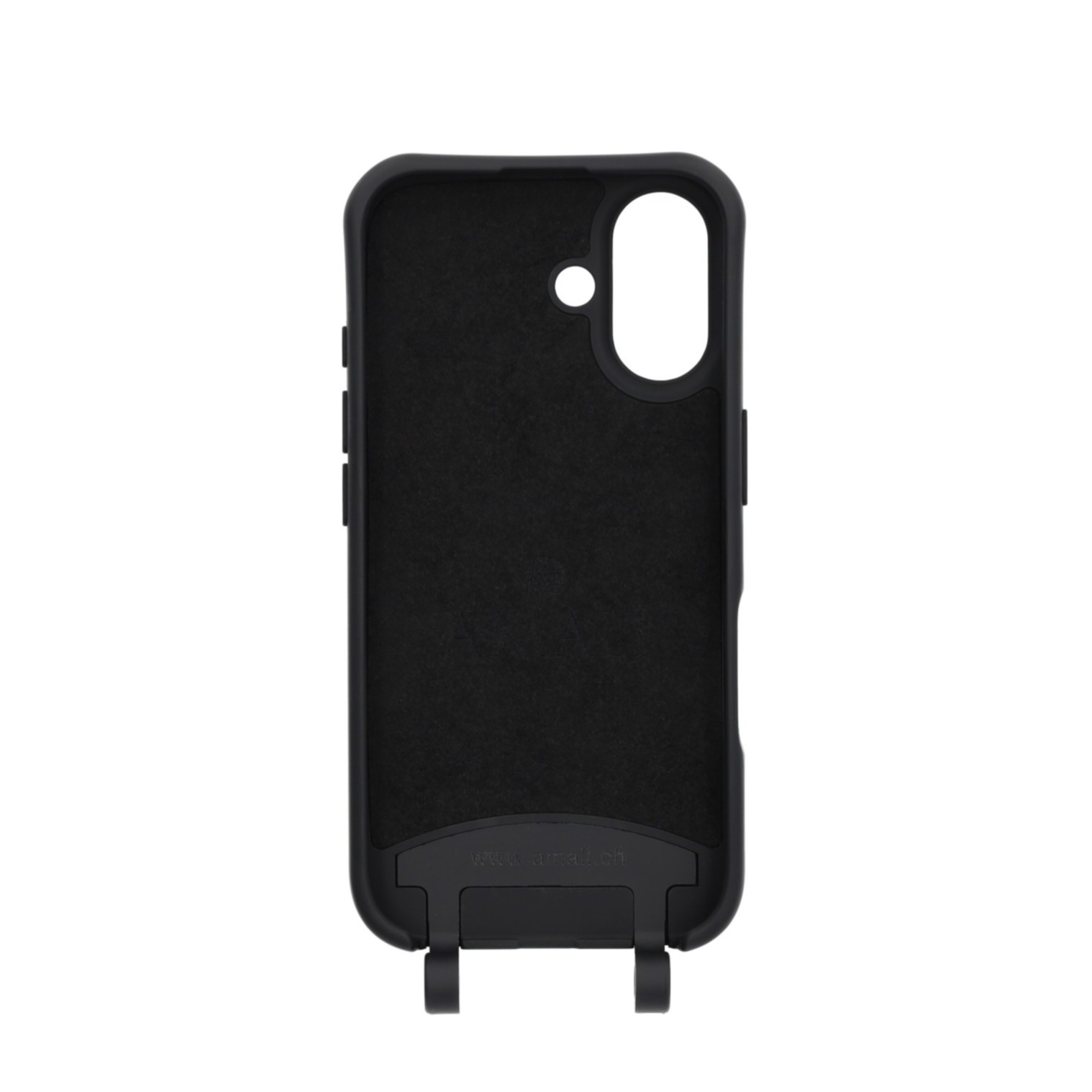iPhone 16 Handy Hülle Elegantes Case mit abnehmbarem Necklace Adapter - Black / Gold