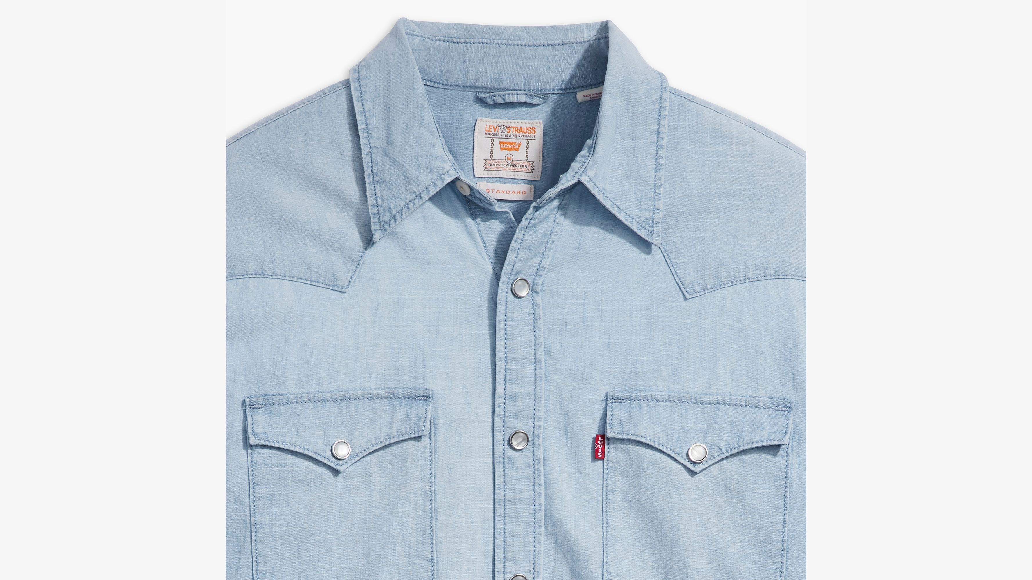 Chemise Western Barstow Standard Lightweight - Burnett Light Chambray - Bleu