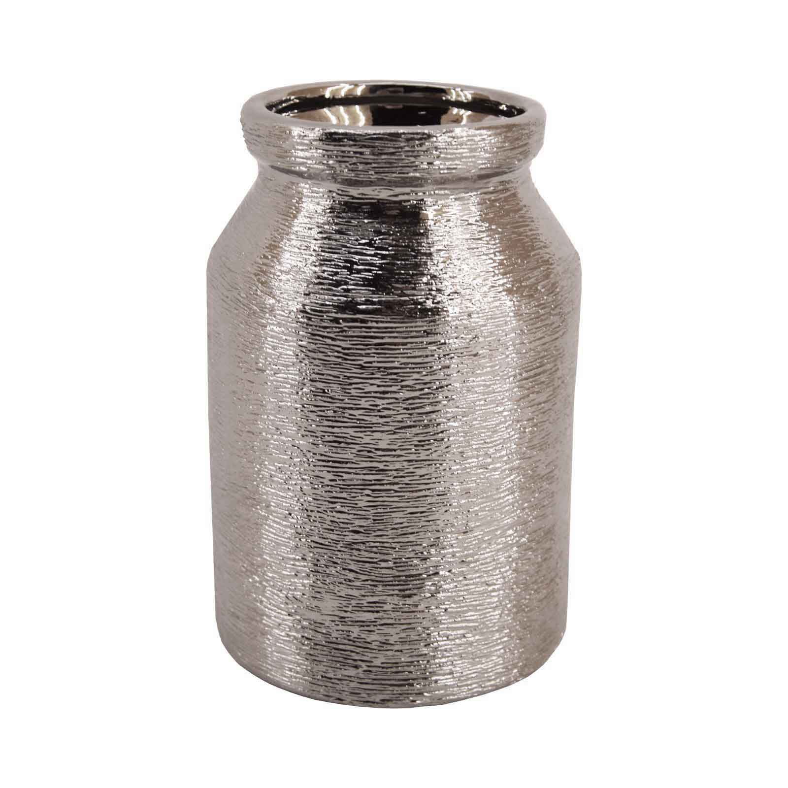 Deko-Vase - silber - 16 cm