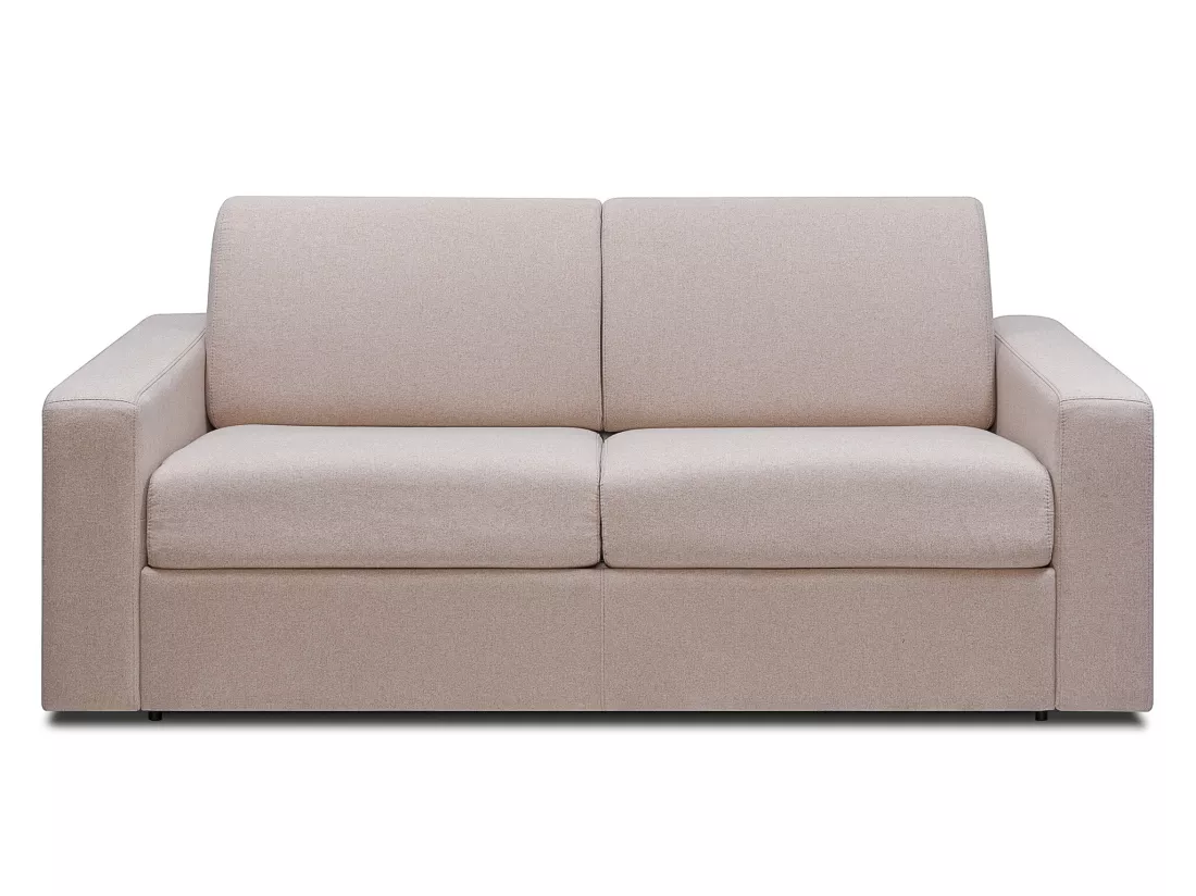 Canapé 3 places convertible express en tissu beige COGLIO