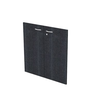 Jeu de 2 portes pour bibliothèque basse - anthracite