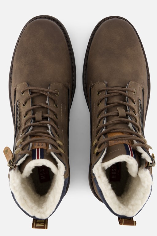 Mustang Veterboots bruin Synthetisch