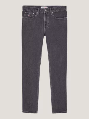 Calça jeans preta desbotada Austin Slim Tapered