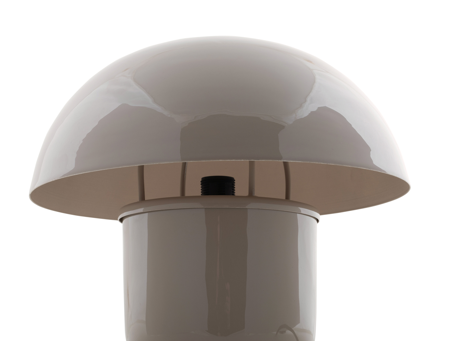 Table lamp Fat Mushroom enamel warm grey
