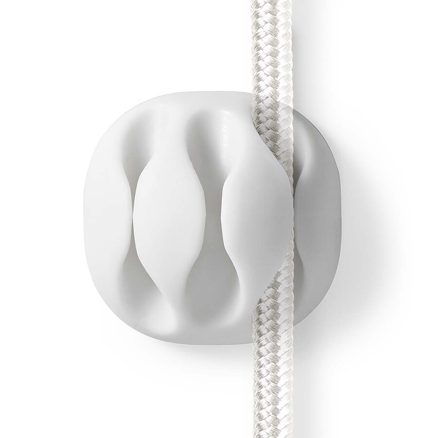 Nedis Lot de 4 Mini clips de câbles - Blanc