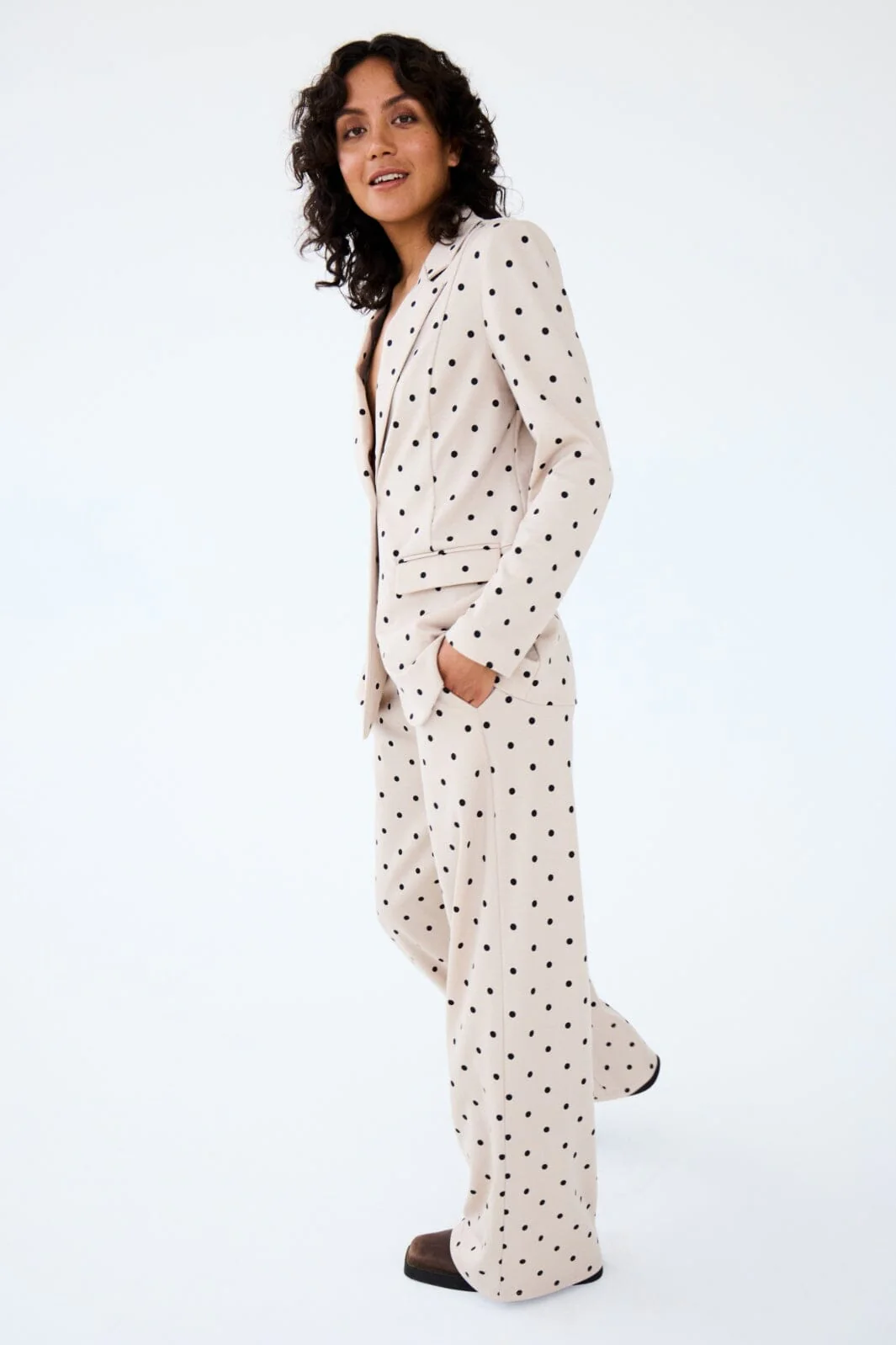 Ichi Ixkate Dot Wide Long Pant