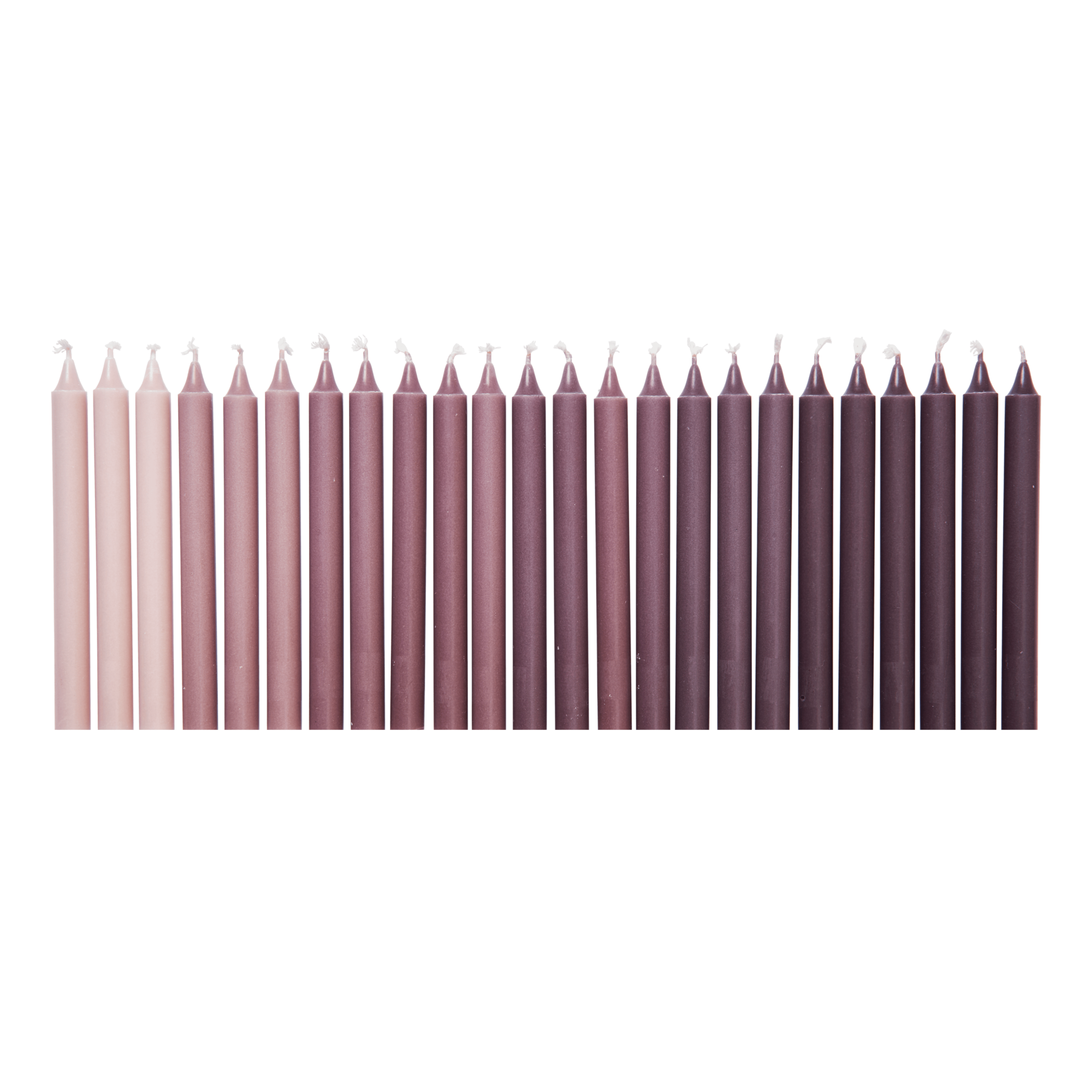 Kaarsen Ombre dark grape - set van 24