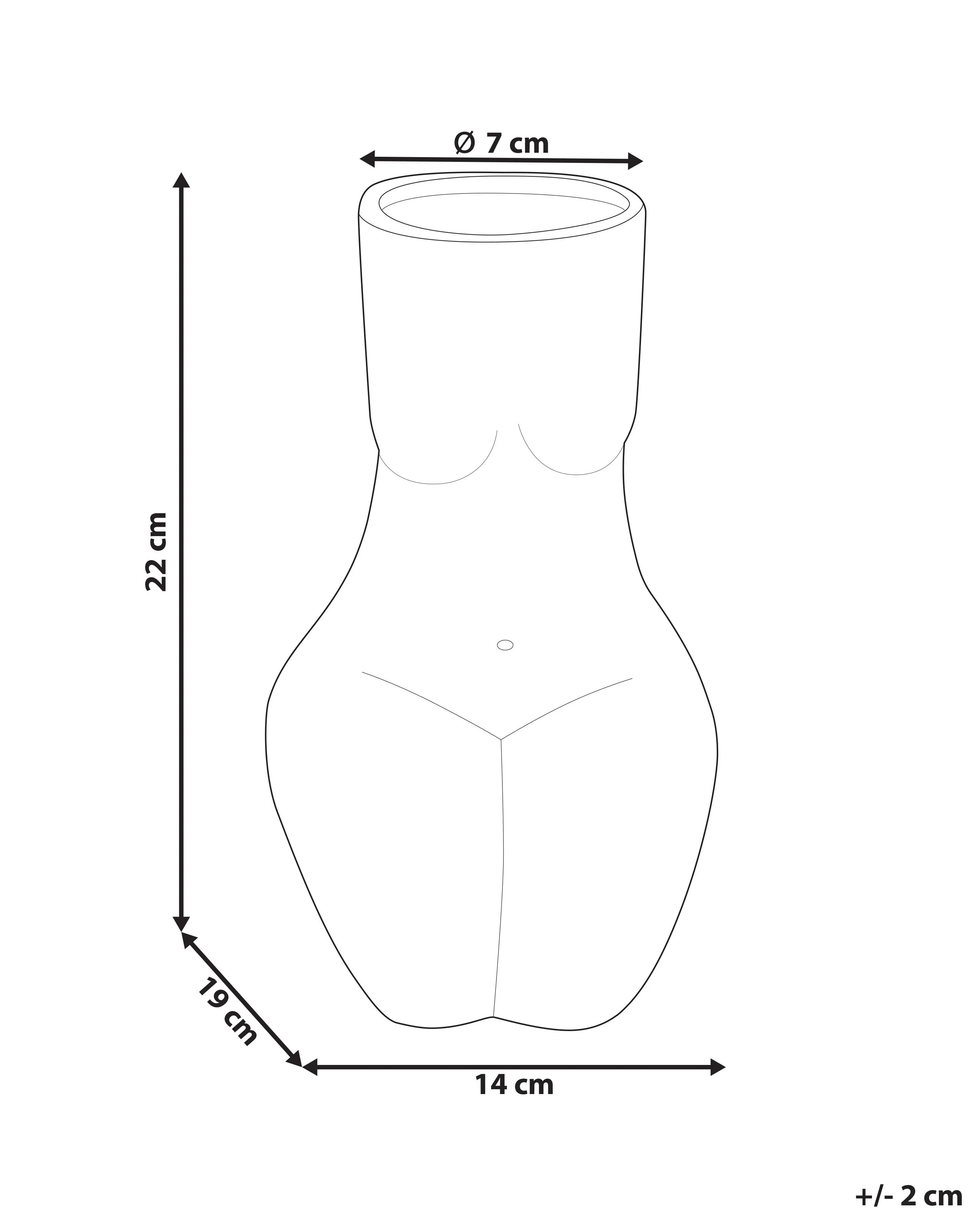 Bloemenvaas PYRGOS Keramiek 22 cm Zwart