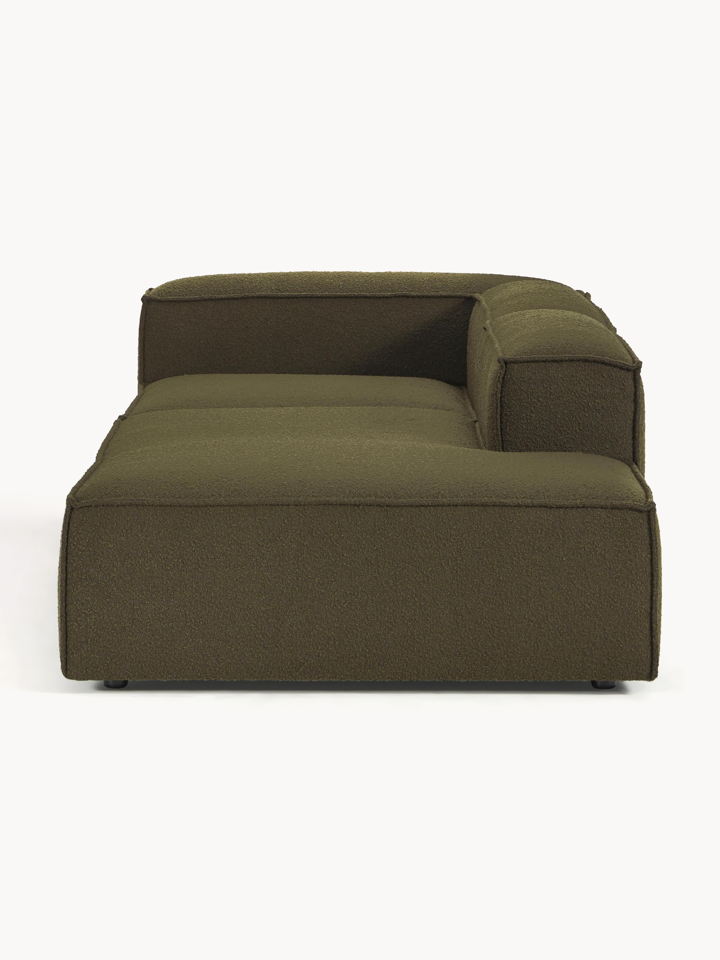 Modulaire chaise longue Lennon uit bouclé