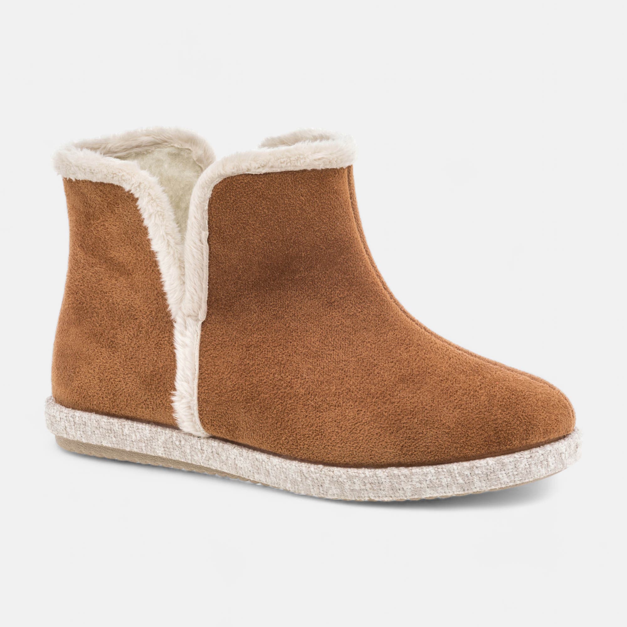 Pantoufles botillons Femme cognac