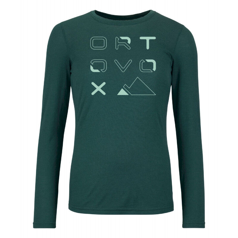 185 Merino Brand Outline LS - Sous-vêtement mérinos femme