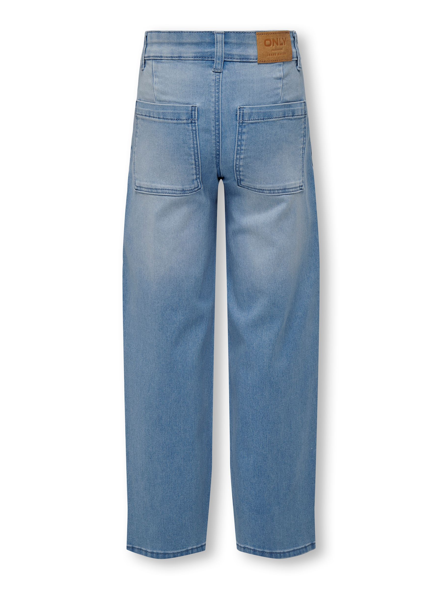 ONLY jeans met wijde pijpen, stretch en verstelbare taille